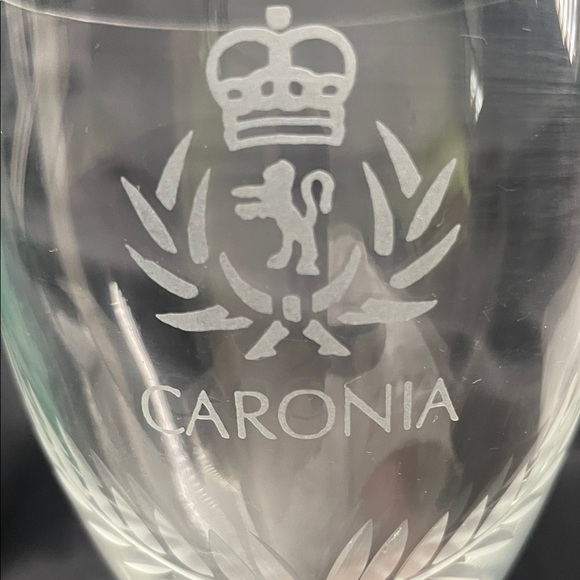 Burns Crystal hand crafted in Scotland wine glasses made for the Cunard Caronia - Picture 2 of 14